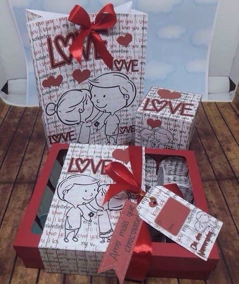Arquivo Silhouette Kit Presentes Dia dos Namorados