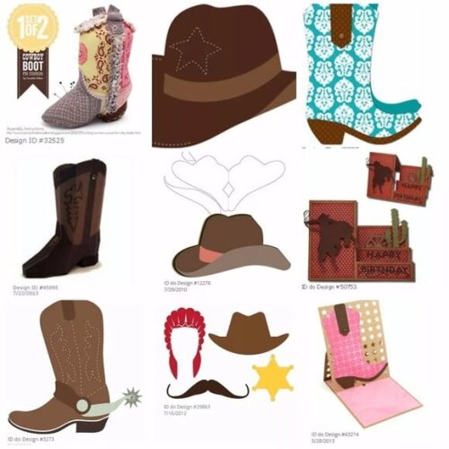 Arquivo Silhouette Kit Velho Oeste Cowboy Xerife