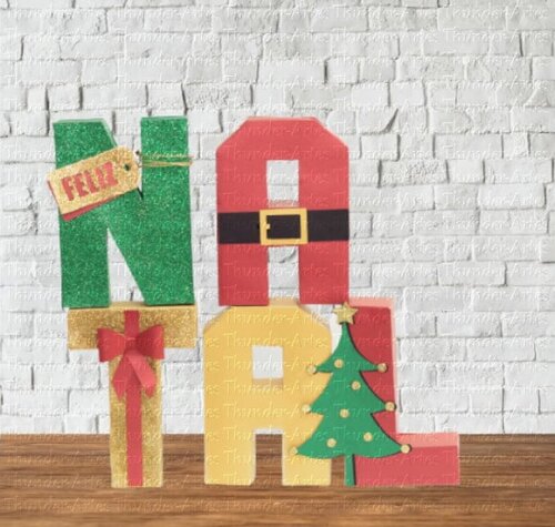Arquivo Silhouette Letras 3d Natal