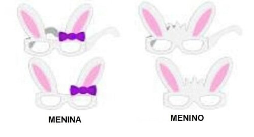 Arquivo Silhouette Mascara Infantil Oculos Coelho Pascoa