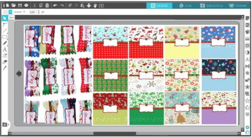 Arquivo Silhouette Papel para Balinhas Natal
