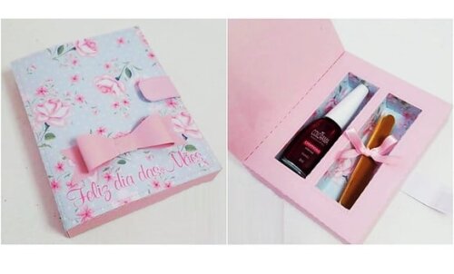 Arquivo Silhouette Porta Esmalte Livro Dia das Mães