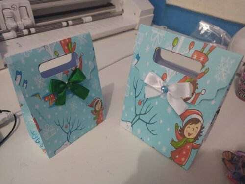 Arquivo Silhouette Sacolinha Fácil para Natal com Arte