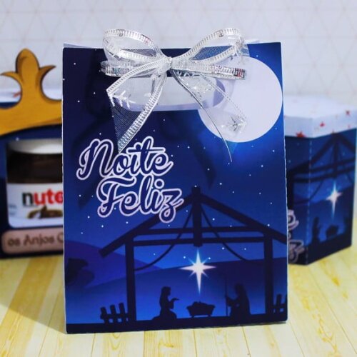Arquivo Silhouette Sacolinha Fácil para Natal com Arte