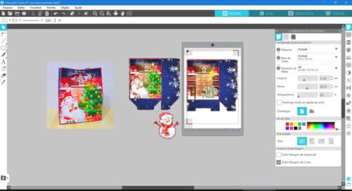 Arquivo Silhouette Sacolinhas de Papel A4 para Natal