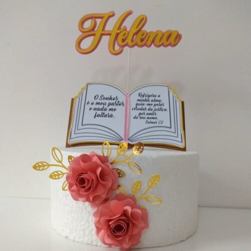 Arquivo Silhouette Topo Bolo Camadas Biblia 2 Arquivos