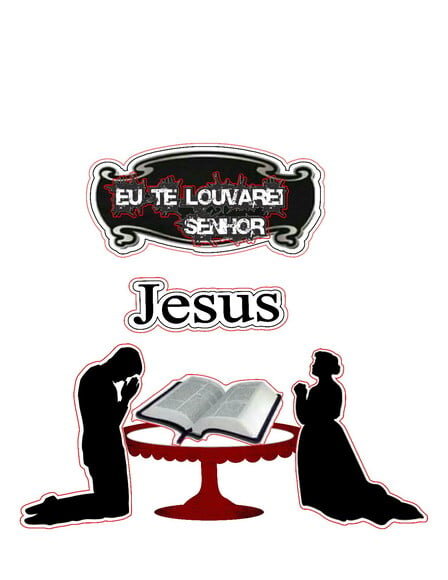 Arquivo Silhouette Topo Bolo Religioso Oração 2 Arquivos