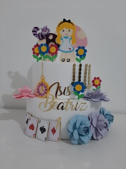 Arquivo Silhouette Topo Camadas Alice Pais das Maravilhas