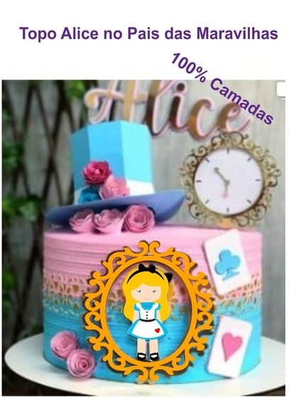 Arquivo Silhouette Topo Camadas Alice Pais das Maravilhas