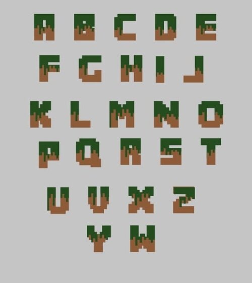 Arquivo Silhouette Topo de Bolo Alfabeto Minecraft