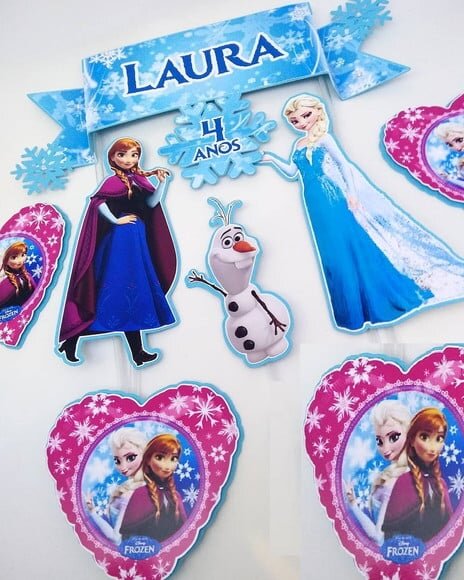 Arquivo Silhouette Topo de Bolo Frozen 2 Arquivos