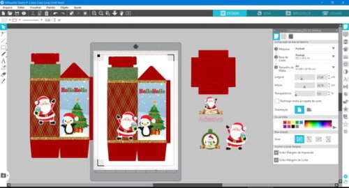 Arquivo Studio Caixa Copo Long Drink Natal Tradicional