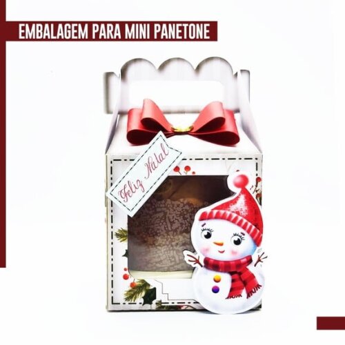 Arquivo Studio Caixa Mini Panetone 80g Natal