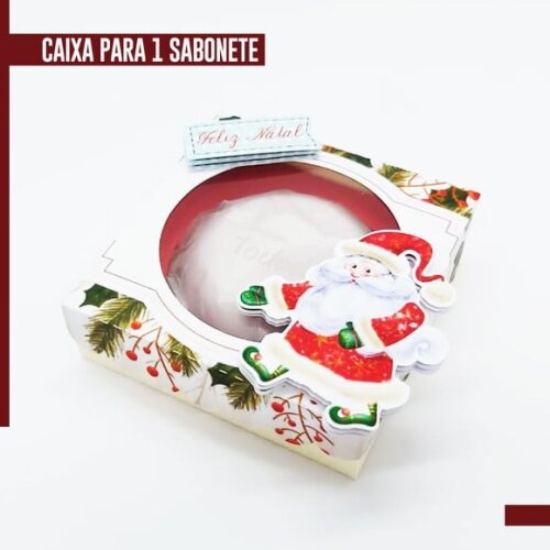 Arquivo Studio Caixa para 1 Sabonete Natal