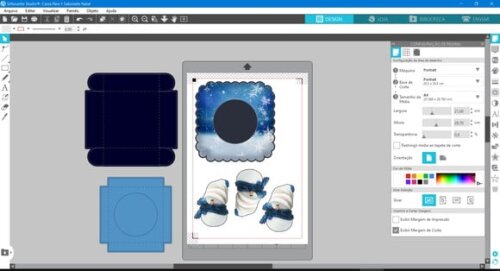 Arquivo Studio Caixa para 1 Sabonete Natal Azul