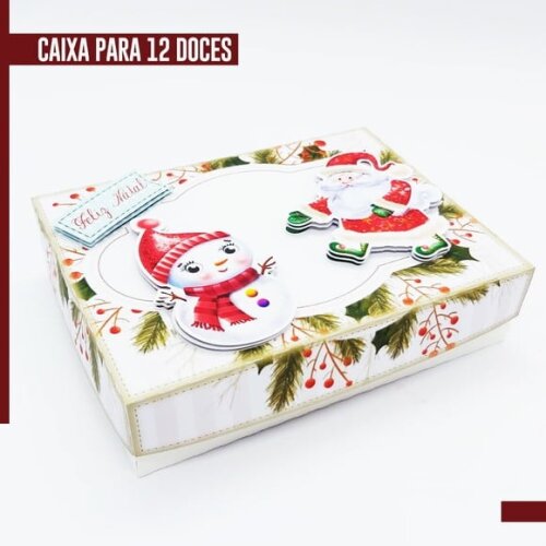 Arquivo Studio Caixa para 12 Doces Natal