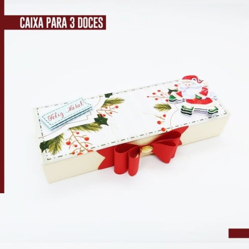 Arquivo Studio Caixa para 3 Chocolates Natal