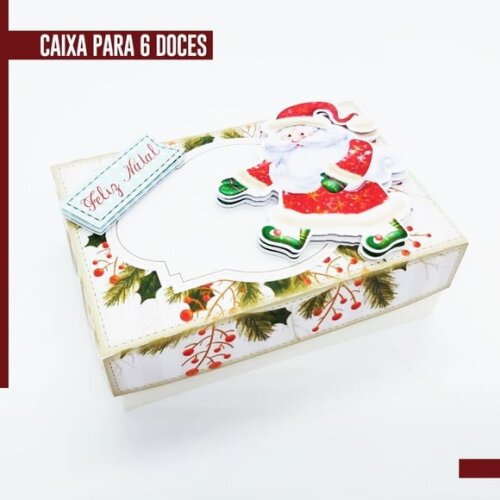 Arquivo Studio Caixa para 6 Doces Natal