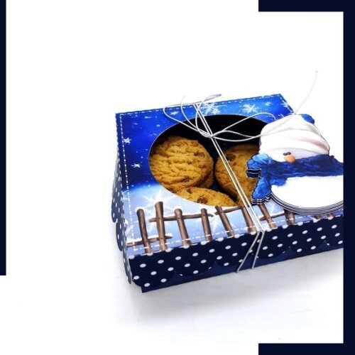 Arquivo Studio Caixa para Biscoito Natal Azul