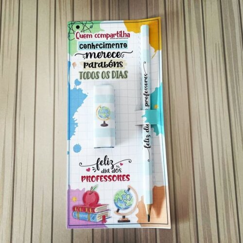Arquivo Studio e pdf Cartão Bis e Lápis Dia dos Professores