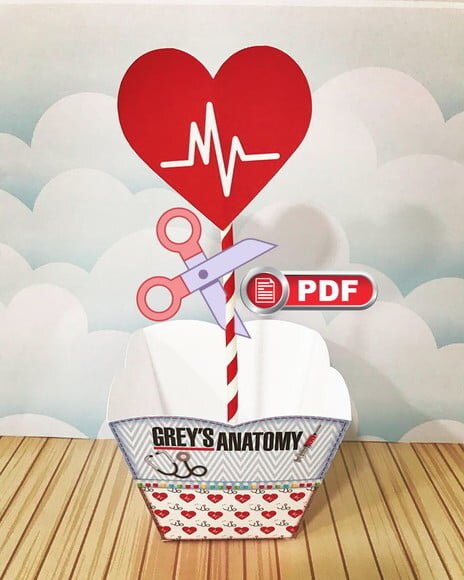 Cachepot Centro de Mesa Greys Anatomy - Arquivo pdf -tesoura