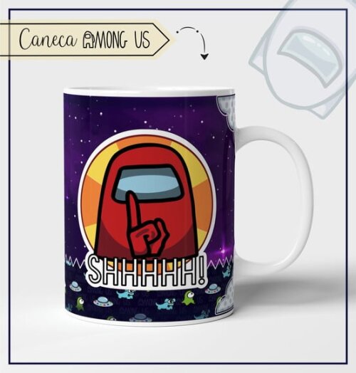 Estampa para Canecas Among Us pdf Png