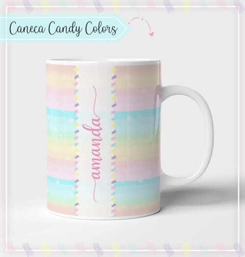 Estampa para Canecas Candy Colors pdf Png