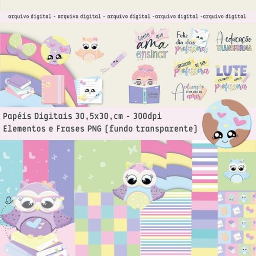 Kit Papel Digital Dia dos Professores