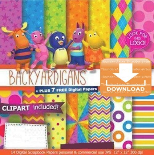 Kit Papel Digital Scrapbook Backyardigans