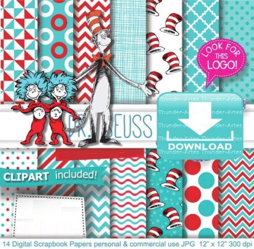 Kit Papel Digital Scrapbook Gatos Animados