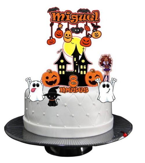 Topo de Bolo Halloween (não Camadas) 2 Arquivos