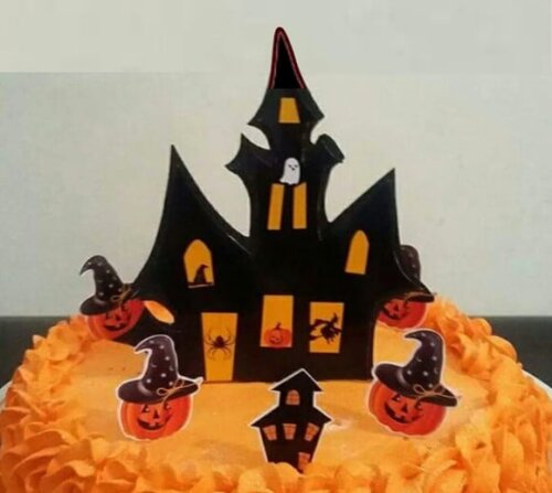 Topo de Bolo Halloween (não Camadas) 2 Arquivos