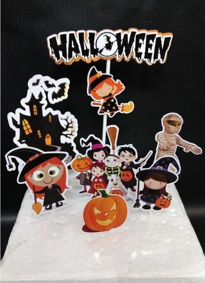 Topo de Bolo Halloween (não Camadas) 2 Arquivos