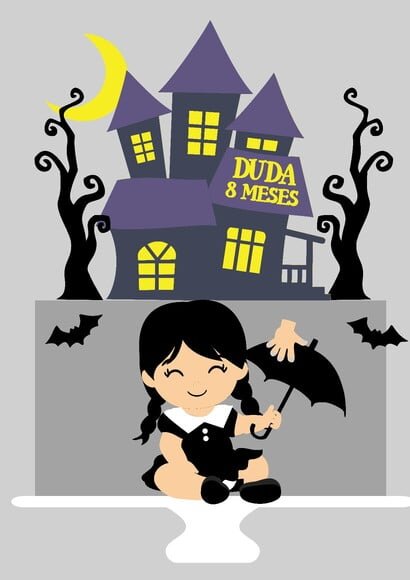 Topo de Bolo Infantil Camadas Tema Halloween 5 Arquivos