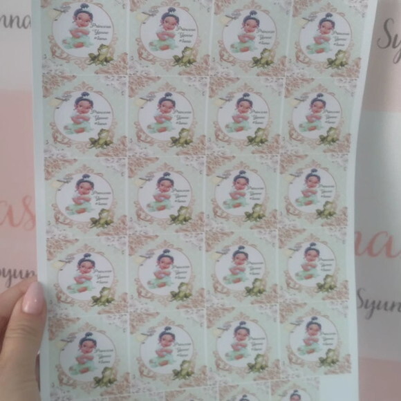 Adesivo Personalizado a Princesa e o Sapo