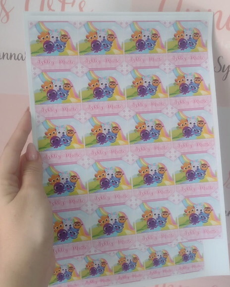 Adesivo Personalizado Bolo Fofos