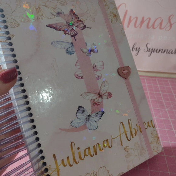 Agenda Alfabeto Floral Rose Gold 2026