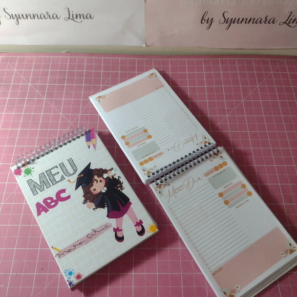 Bloco Capa Dura 10x15 Abc Formatura Menina