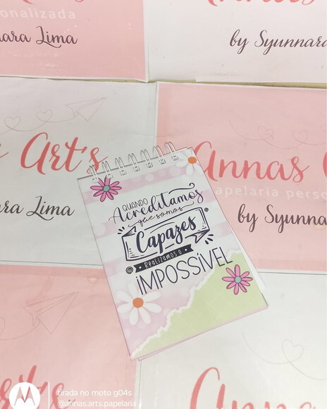 Bloco Capa Dura 10x14 Frases Motivacionais
