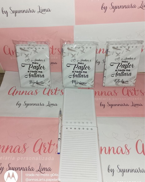 Bloco Capa Dura 10x15 com Caneta ou Lápis Folhagem Marrom