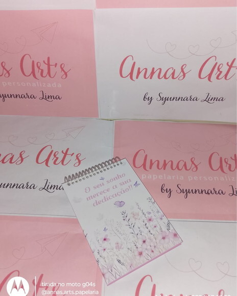 Bloco Capa Dura 10x15 Floral com Borboletas