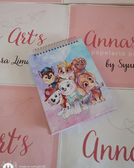 Bloco Capa Dura 10x15 Patrulha Canina