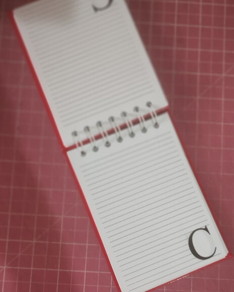 Bloco Capa Dura 10x15 Vermelho e Branco