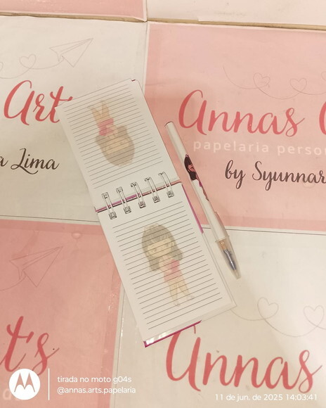 Bloco Capa Dura 8x11 com Caneta ou Lápis com Logomarca