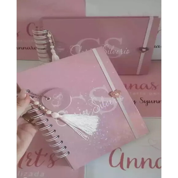 Caderneta de Vacina e Livro do Bebe Neutro Rosa Seco