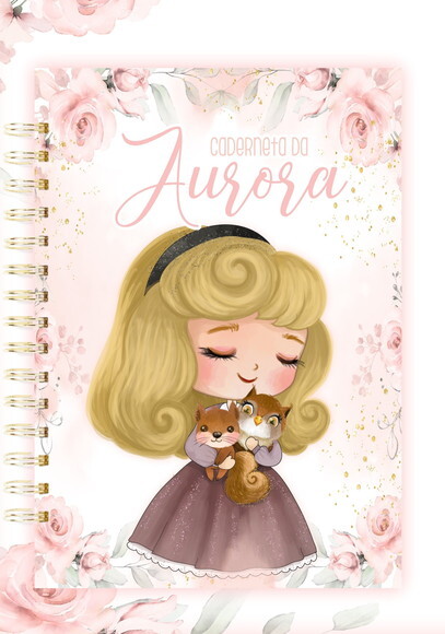 Caderneta de Vacina Menina a Bela Adormecida Princesa Aurora