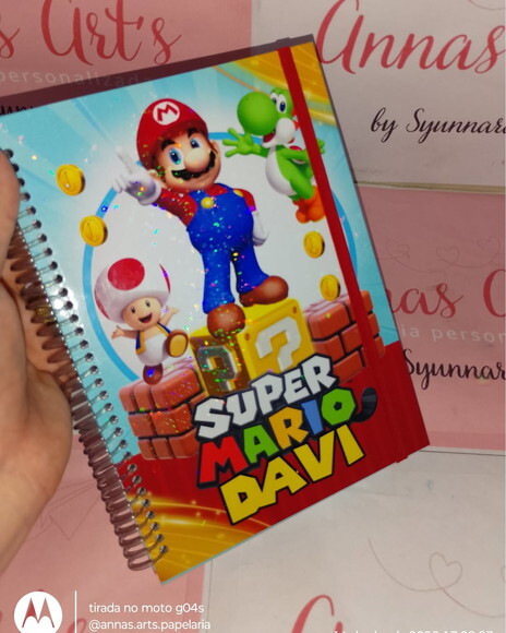 Caderneta de Vacina Super Mário Bross Menino
