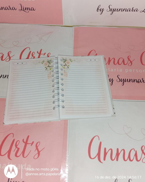 Caderno 11x15 Alfabeto Floral