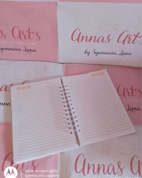 Caderno 15x21 Bege Floral