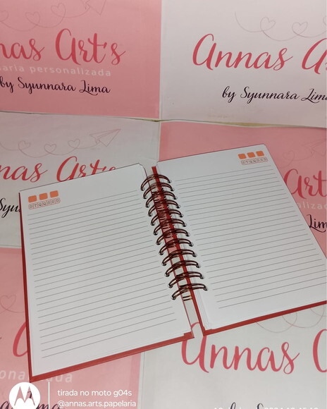 Caderno 15x21 Salmon Escuro
